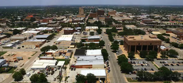 Rooftop view over downtown Abilene, Texas