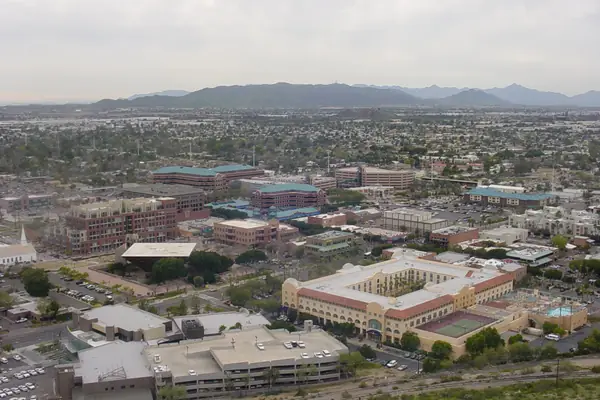 Downtown Tempe, Arizona, seen from Hayden Butte (A Mountain)