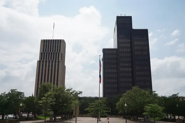Two downtown office towers in Tyler, Texas