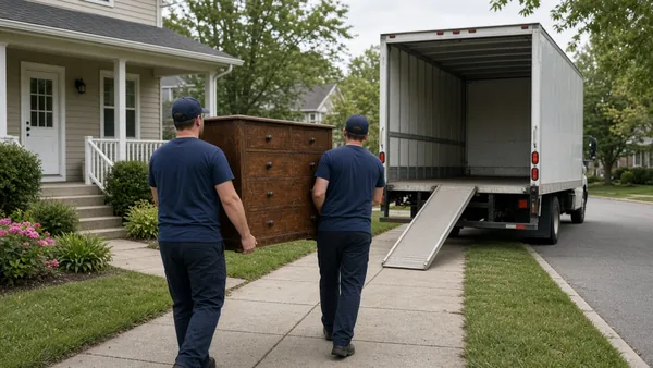 furniture removal: dresser, chair and lamp for furniture removal